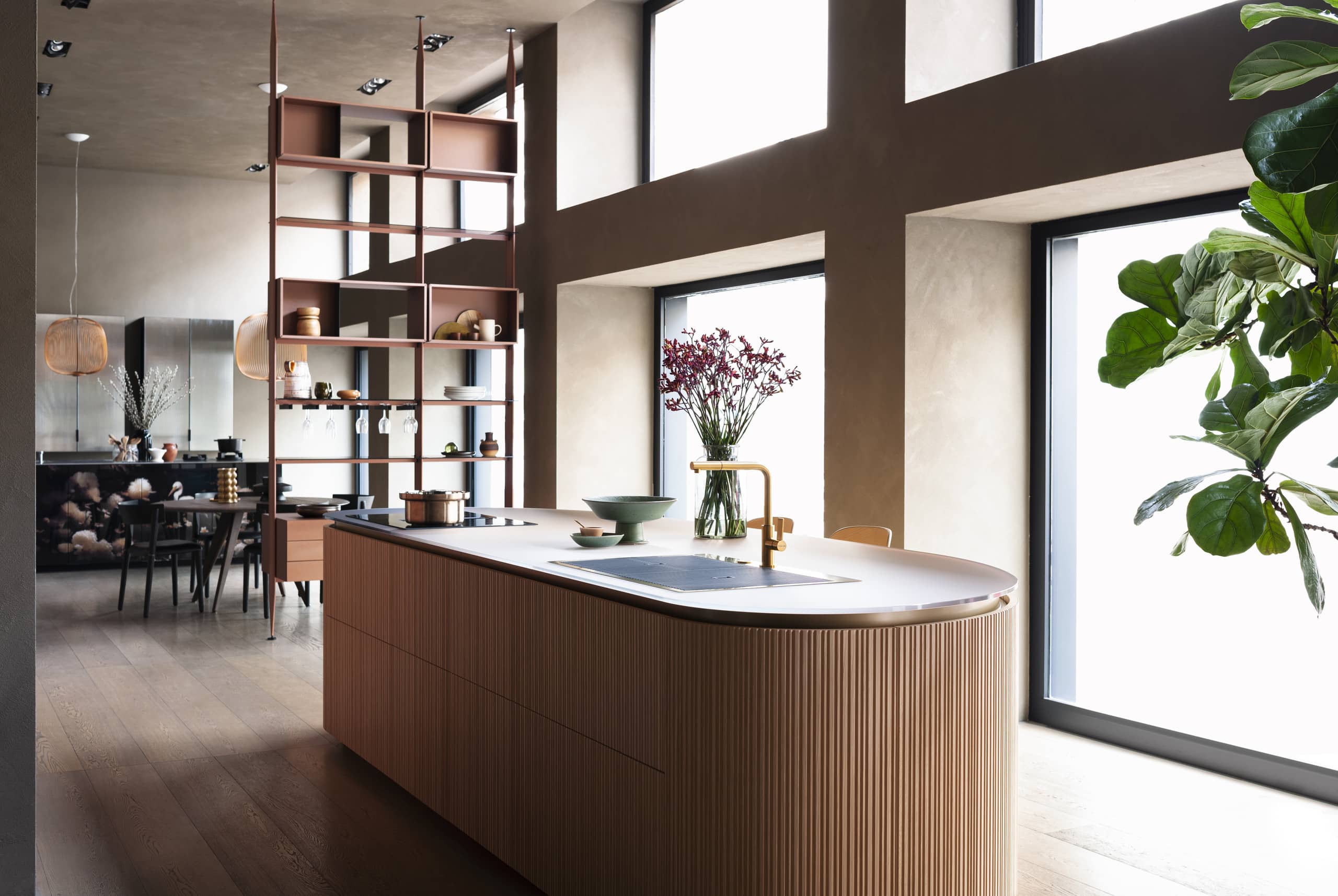 Kitchen with materials chosen with care