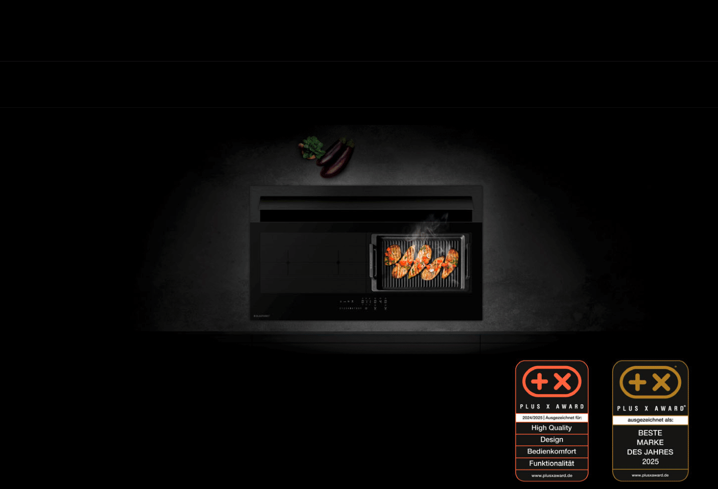 Induction hob with integrated extractor fan 5IX99300 in use